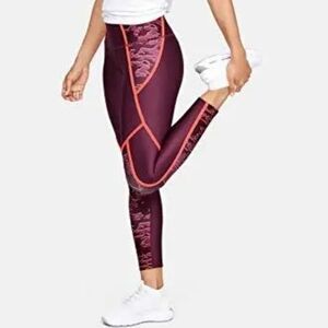 Under Armour Women's HeatGear Edgelit Print Ankle Crop Leggings